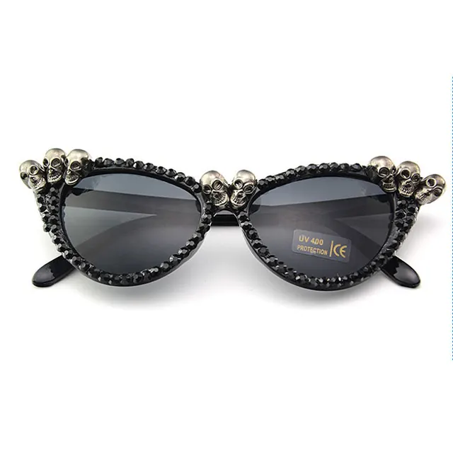 Party decoration skull sunglasses - W023Black