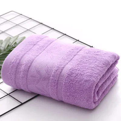 Bamboo Cellulose Jacquard Bath Towel Purple - Shop at LoveMi