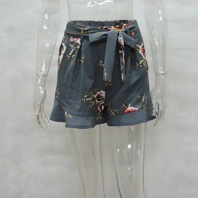 Summer Floral Shorts Grey - Shop at LoveMi