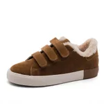 Plus velvet warm casual women's shoes - Taupe-39