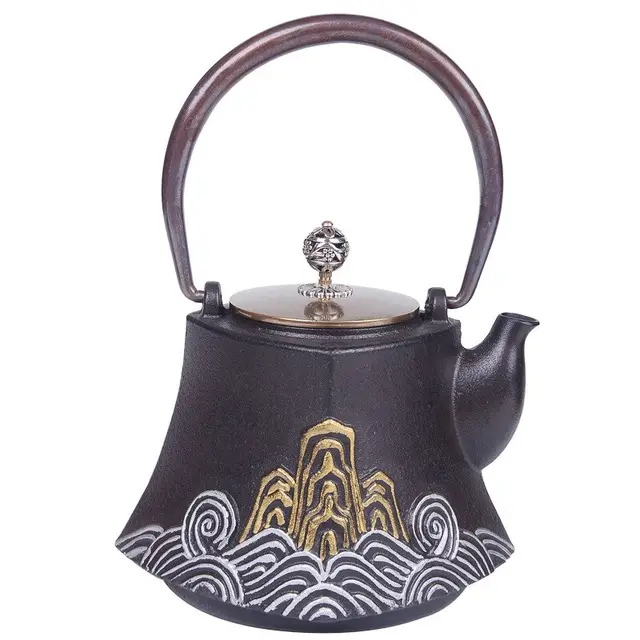Uncoated cast iron pot handmade iron pot - Image