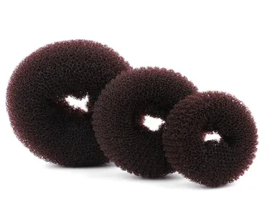 Foreign trade hair accessories manufacturers New donut flower taro hairdressing tools Variety balls head hair Coffee 3Pcs - Shop at LoveMi