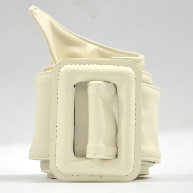 Sheepskin wide belt women - Beige