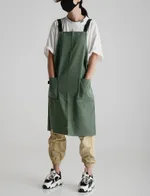 Canvas bib waterproof coverall overalls apron - Green
