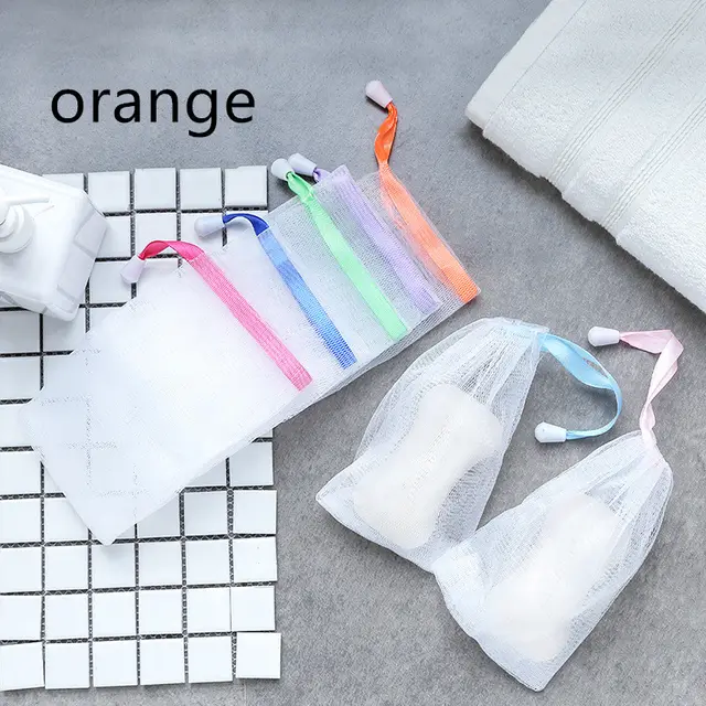 Handmade soap foaming net Orange - Shop at LoveMi