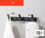 Perforation-free Wall-mounted Bathroom Towel Hook - 3 Hooks