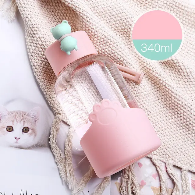 Harajuku style portable cute cup Pink A - Shop at LoveMi