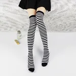 High-top thigh socks - Stripe