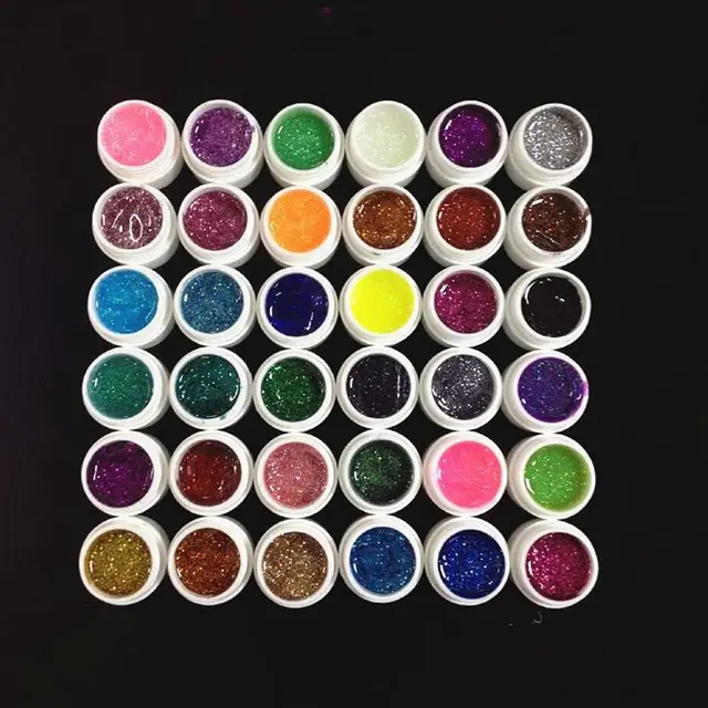 Nail phototherapy gel - 36 Color Glitter Glue