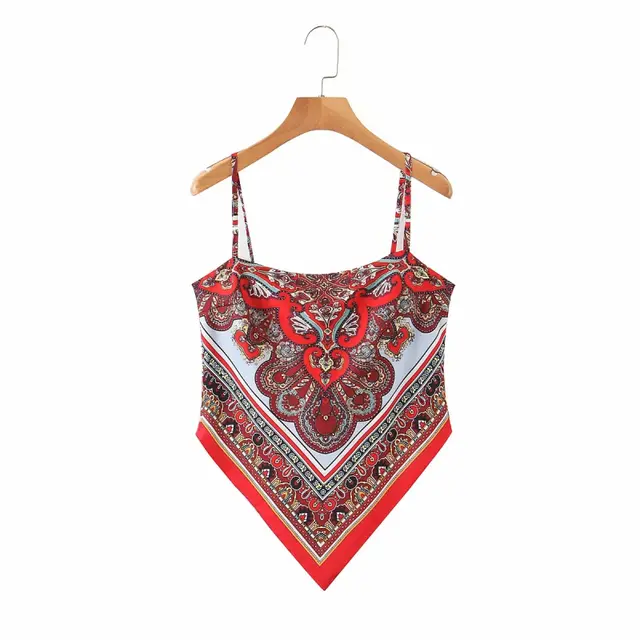 Sexy backless suspender top - Red