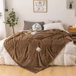 Single layer blanket milk fleece blanket - Coffee