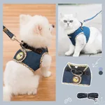 Vest style dog cowboy traction rope - Dark Blue Edging