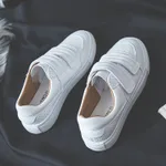 Summer Velcro White Shoes - Khaki