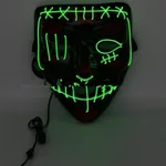 Halloween scary face hood - Fluorescent Green