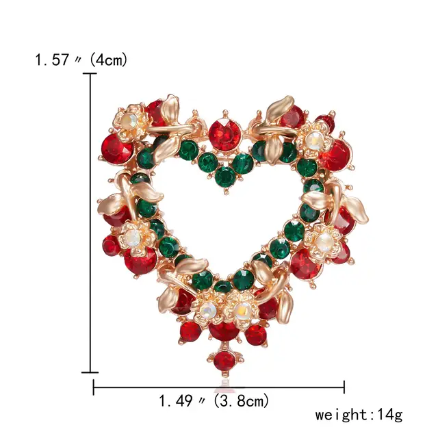 Garland Bells Bow Rhinestone Brooch Bc18Y0949 - Shop at LoveMi