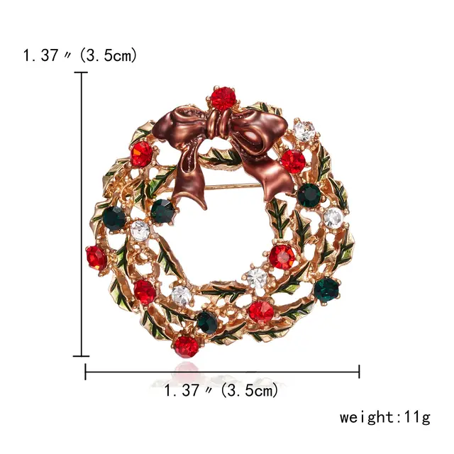 Garland Bells Bow Rhinestone Brooch Bc18Y0951 - Shop at LoveMi