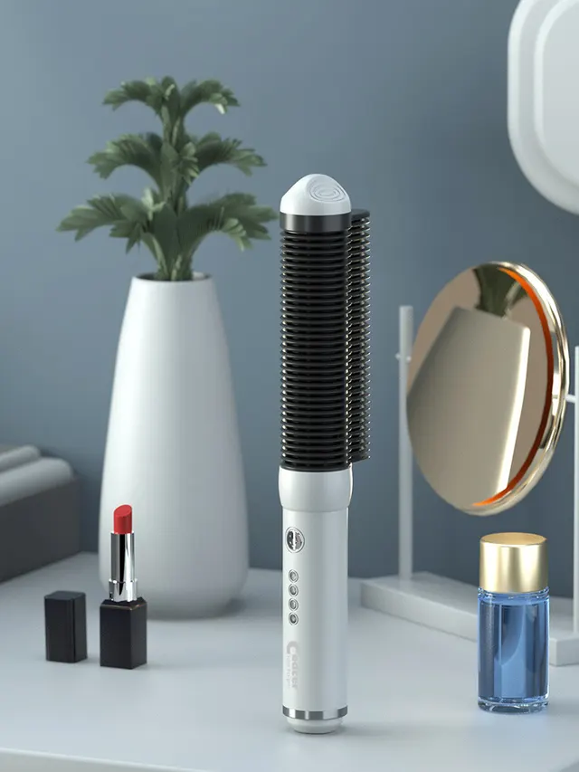 Negative ion hair straightening comb White - Shop at LoveMi