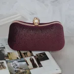 Velvet hot vintage lady handbag - Red