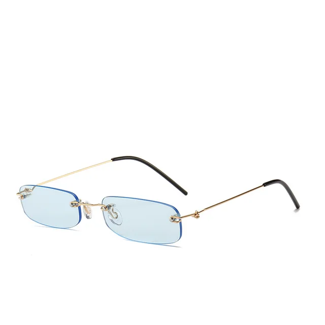 Women's Mini Frameless Sunglasses - Blue