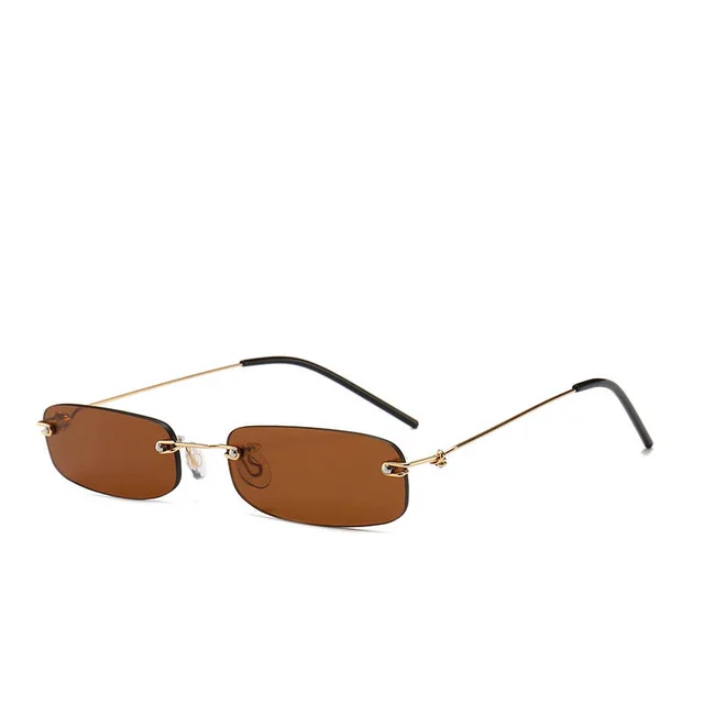 Women's Mini Frameless Sunglasses - Tea