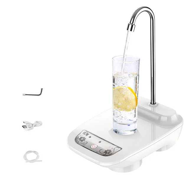 Quantitative electric water heater with tray bucket - White