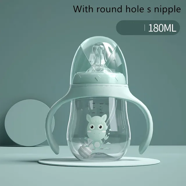 Baby Wide-diameter Baby Bottle, Child Drinking Cup Sippy Cup - Green