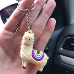 Alpaca keychain pendant - Yellow