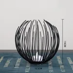Decorative photo props candle holder - Black