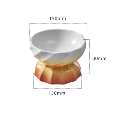 Cat bowl ceramic non slip food bowl rice bowl Orange B - Shop at LoveMi