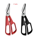 Multifunctional kitchen scissors - Black Red 2Sets