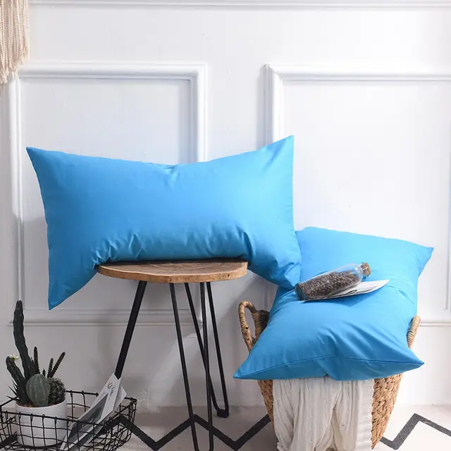 Cotton solid color pillowcase - Sky Blue