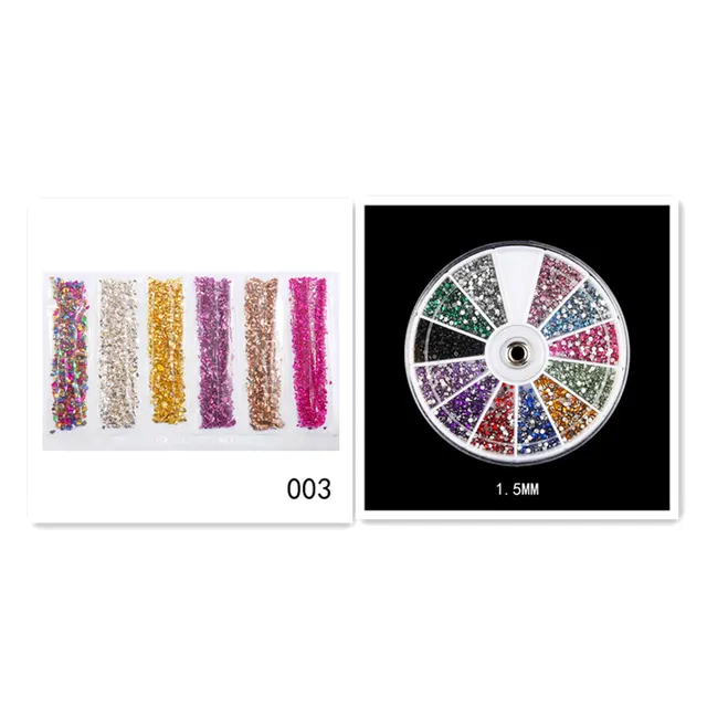Nail Supplies, Diamond Glass Fragments, Gold And Silver Broken Glass Nails - 003Style Set