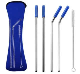 Stainless steel 304 straw - Navy Blue