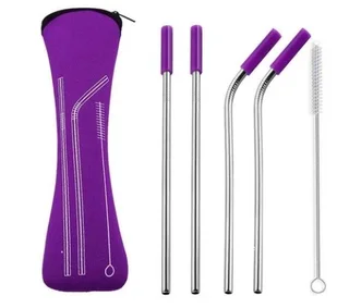 Stainless steel 304 straw - Purple