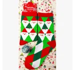 Old man elk snowman cotton women's socks - Rhomboid Old Man