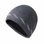 Reflective silk knitted hat - Medium Grey