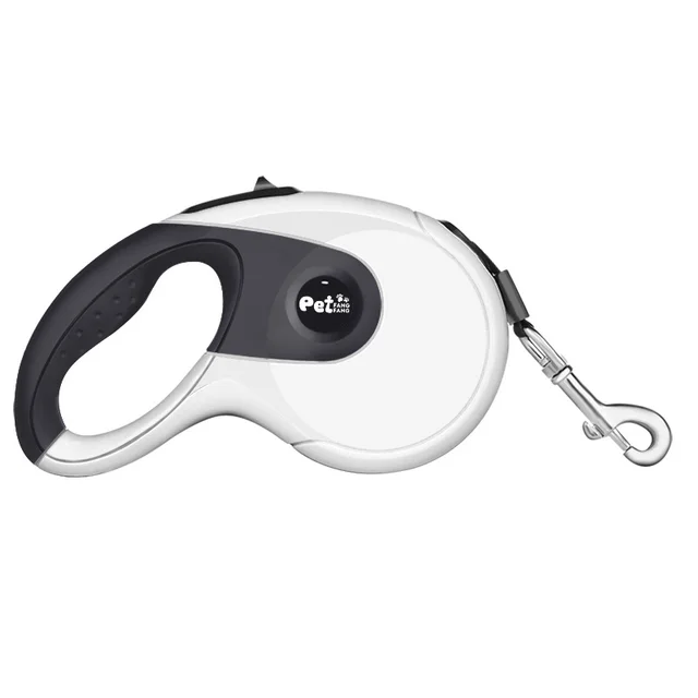 The factory sells high end dog walking rope rope glue, skid proof dog leash and pet automatic telescopic traction rope Black And White - Shop at LoveMi