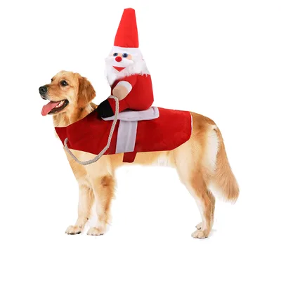 Pet Supplies Horseback Riding Costumes Santa Claus Funny Costumes Christmas Doll - Shop at LoveMi