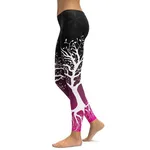 Printed Yoga Pants Women's Unique Fitness Tights Workout Sports Running Tights Sexy Push-ups Workout Tights Stretch Tights - Black Red