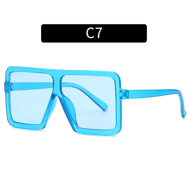 Fashion Square Sunglasses Big Frame Sunglasses - C7Style