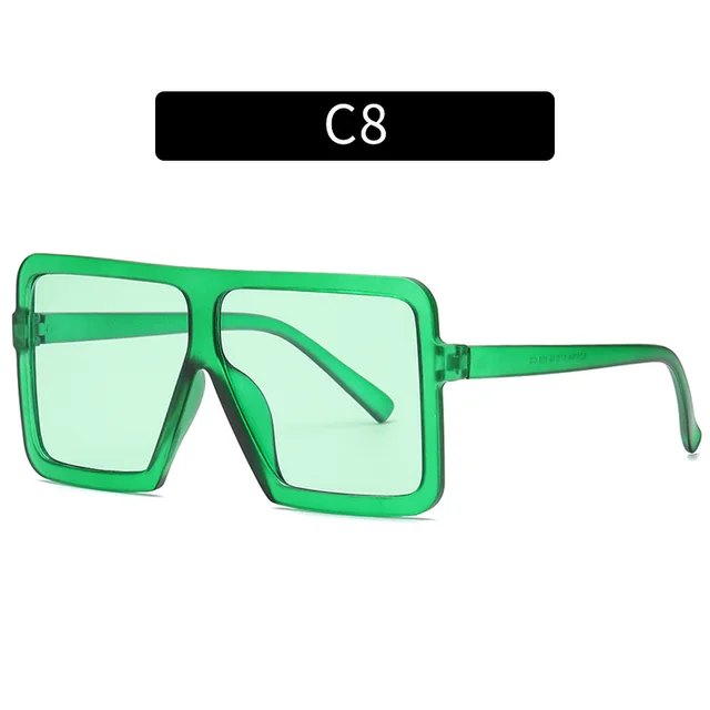 Fashion Square Sunglasses Big Frame Sunglasses - C8Style