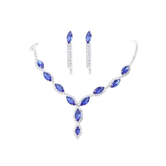 Burst Red Suit, Bridal Necklace, Wedding Jewelry, Big Diamond Jewelry Sales Bule - Shop at LoveMi