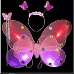 Glowing butterfly wings with lights children's costumes - Pink