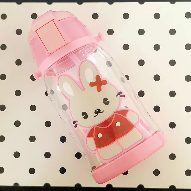 Animal cartoon drinking straw sealed drinking cup - Rabbit