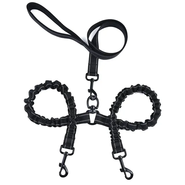 Explosion proof double headed pet leash A Set Black - Shop at LoveMi