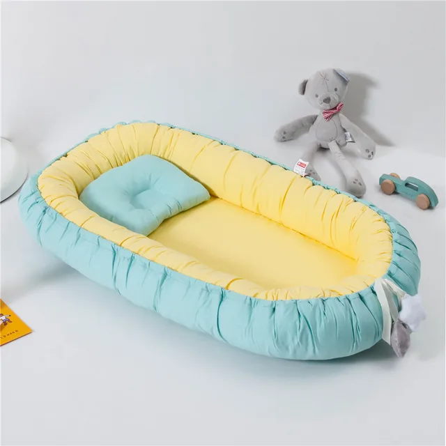 Detachable And Washable Portable Fully Enclosed Crib - Yellow