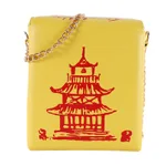 Printed tower shoulder bag - Yellow