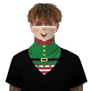Christmas digital printing dustproof triangle scarf - M18