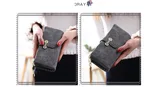 Scrub ladies multi-function coin purse tassel pendant wallet ladies wallet - Gray