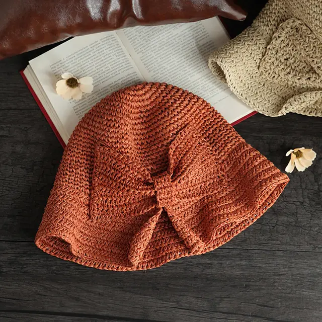 Bow fisherman hat foldable - Warm Orange
